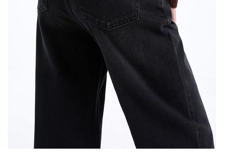 High Rise Straight Leg Crop Jeans (Various Designs) Product Image