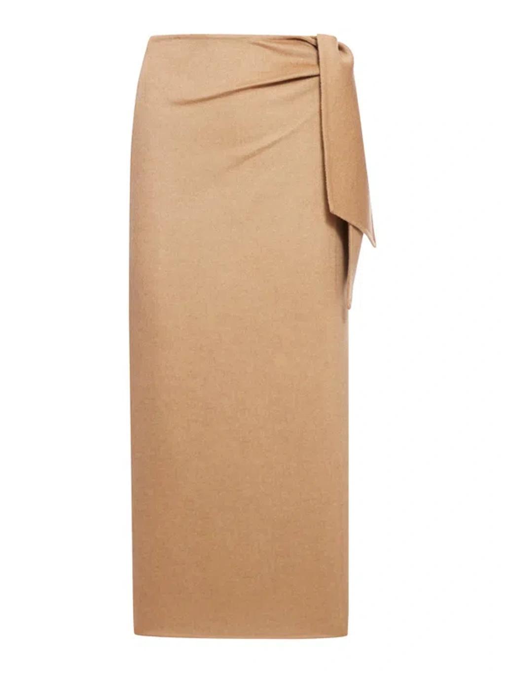 Knot Detailed Skirt In Nude & Neutrals product image