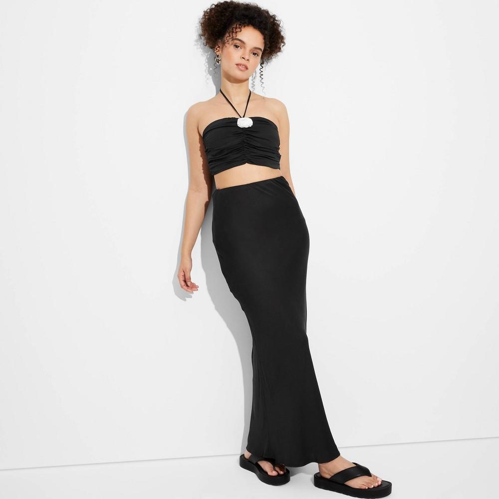 Womens Rosette Maxi Skirt - Wild Fable Black XS product image