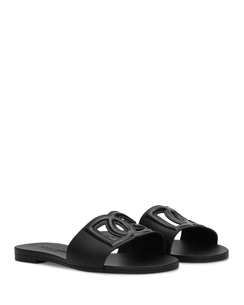 Dolce & Gabbana Bianca Interlock Slide Sandal Product Image