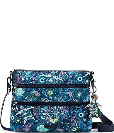 Sakroots Basic Zip Top Royal Blue Seascape Crossbody Bag Product Image