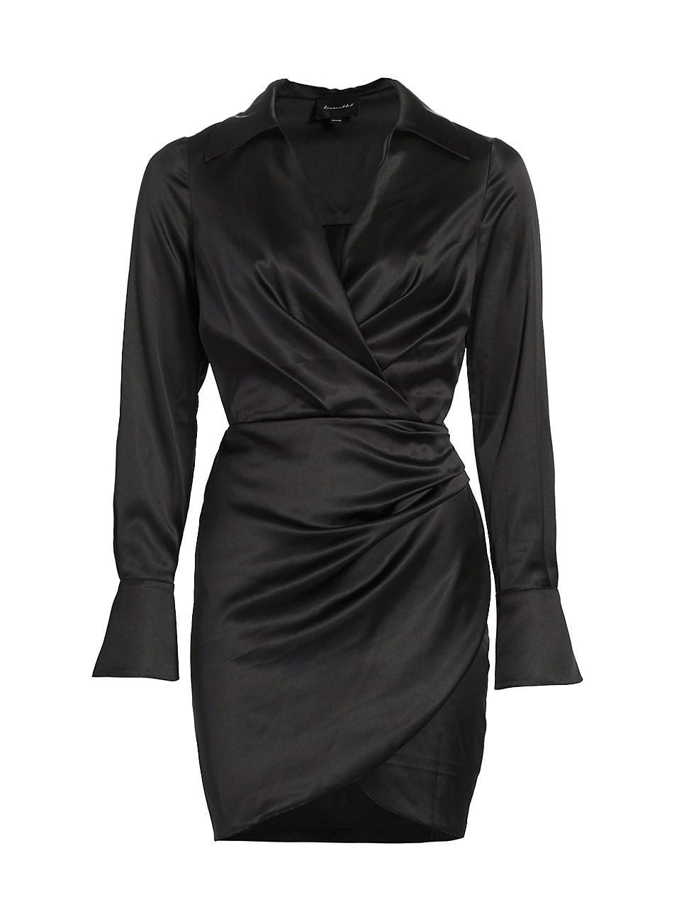 Womens Dreamer Ruched Satin Shirtdress product image