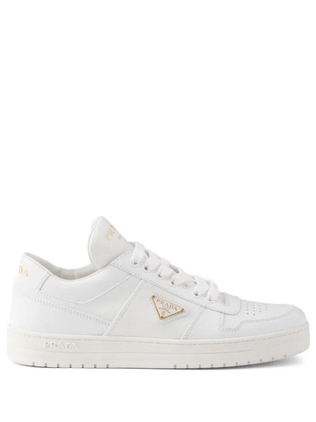 PRADA Downtown Logo Low Top Sneaker In White product image