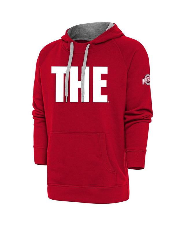 Antigua Mens Scarlet Buckeyes The Ohio State Victory Pullover Hoodie Product Image