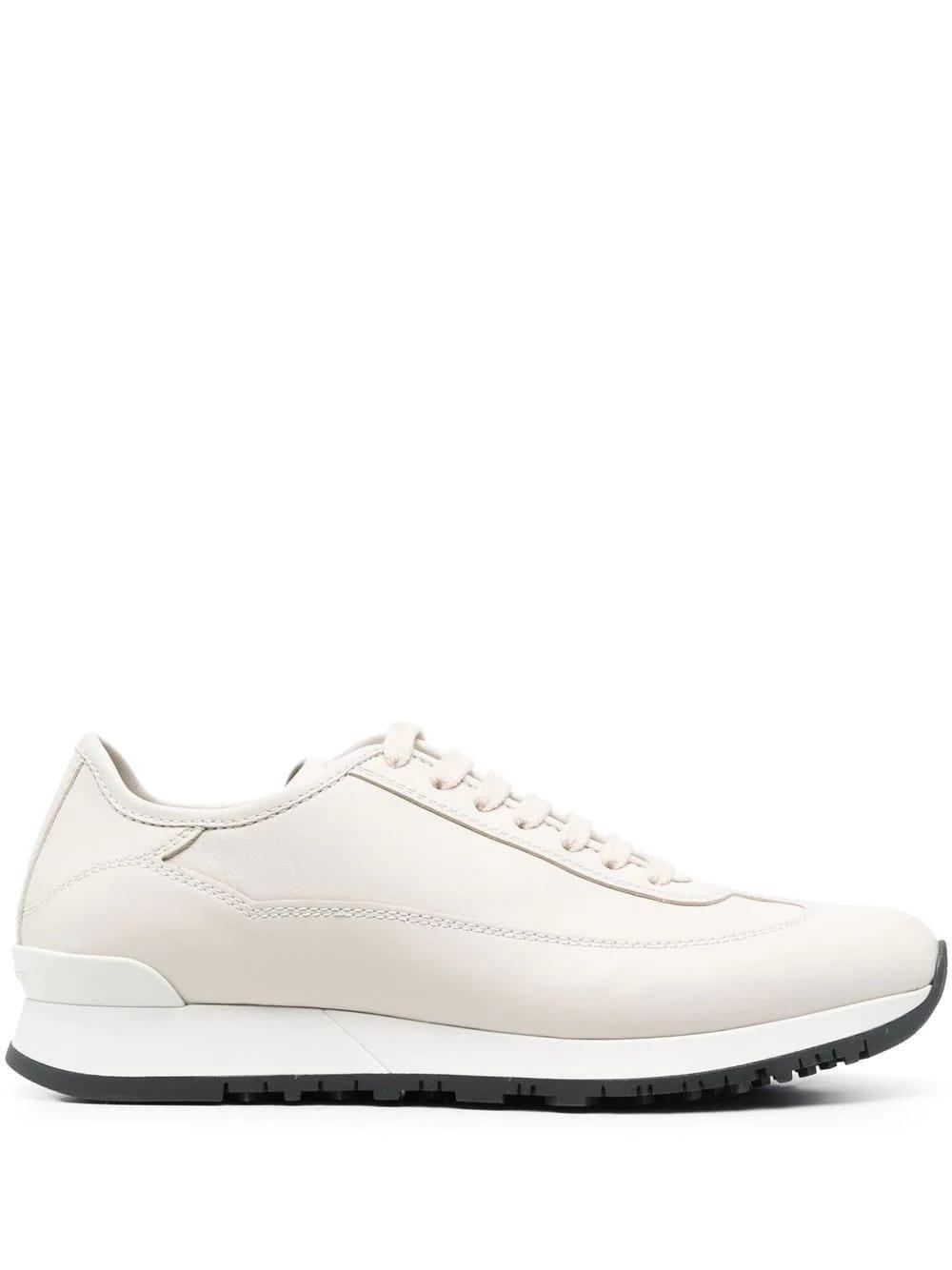 Hurlingham Leather Sneakers In White Product Image