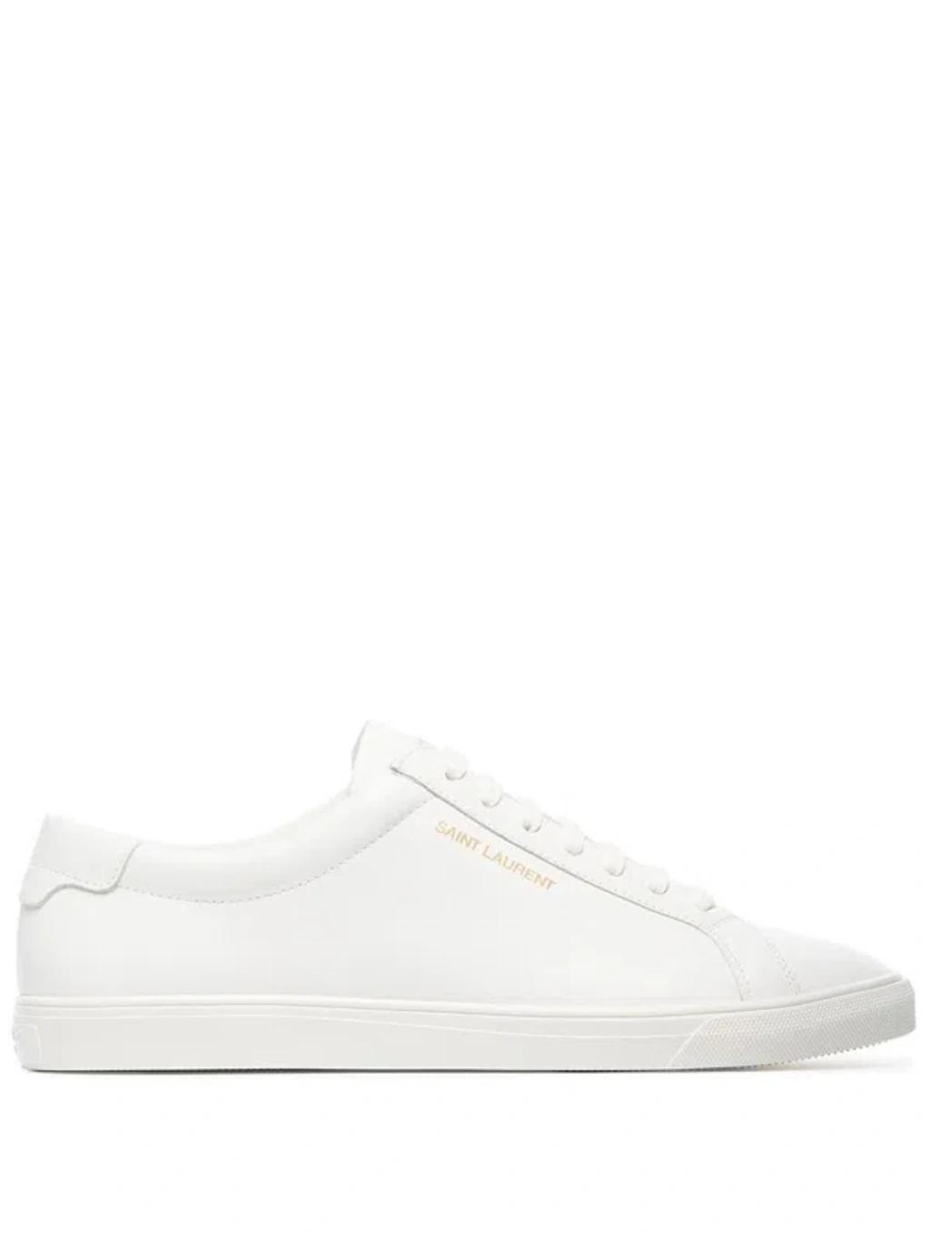 White Leather Andy Sneakers Product Image