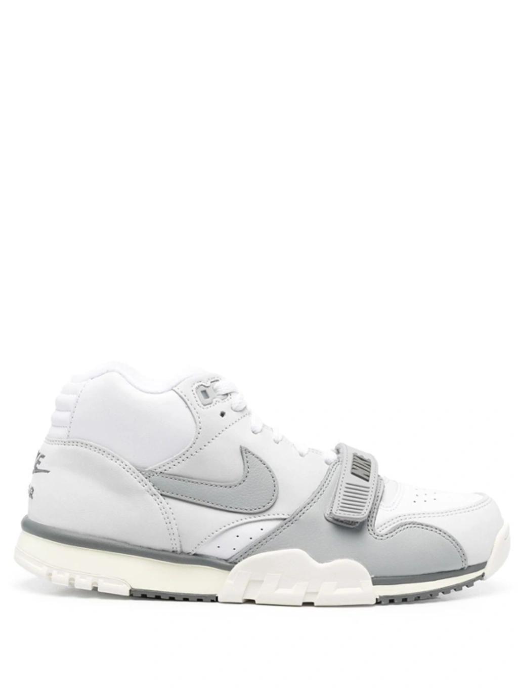 Air Trainer 1 Leather High-top Trainers In Grey Product Image