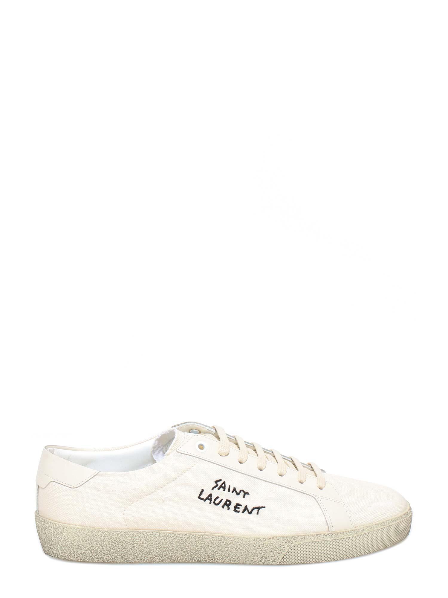 Men's Sl/06 Canvas Embroidered Logo Sneakers In White Product Image