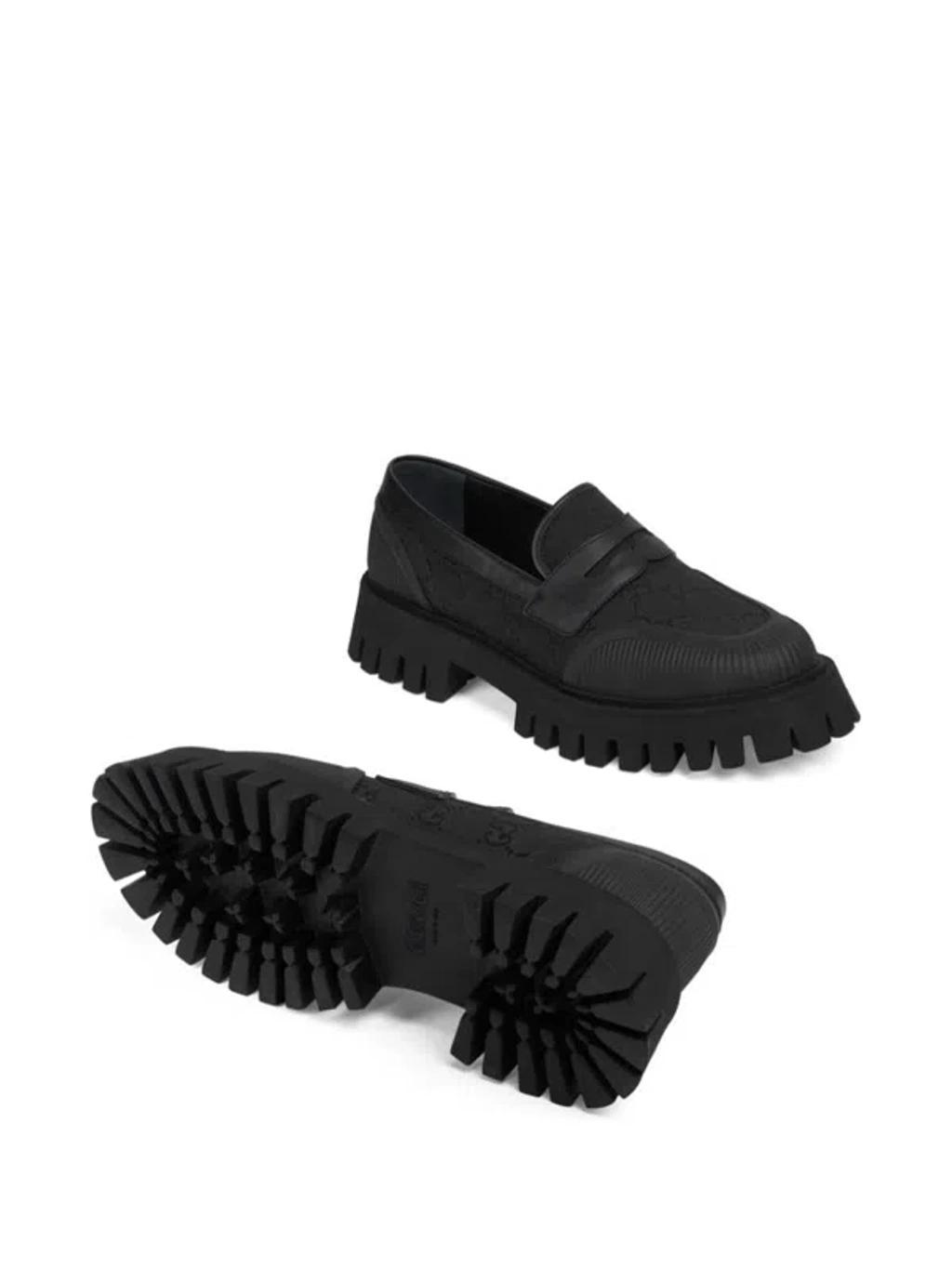 Leather Moccasin In Black Product Image