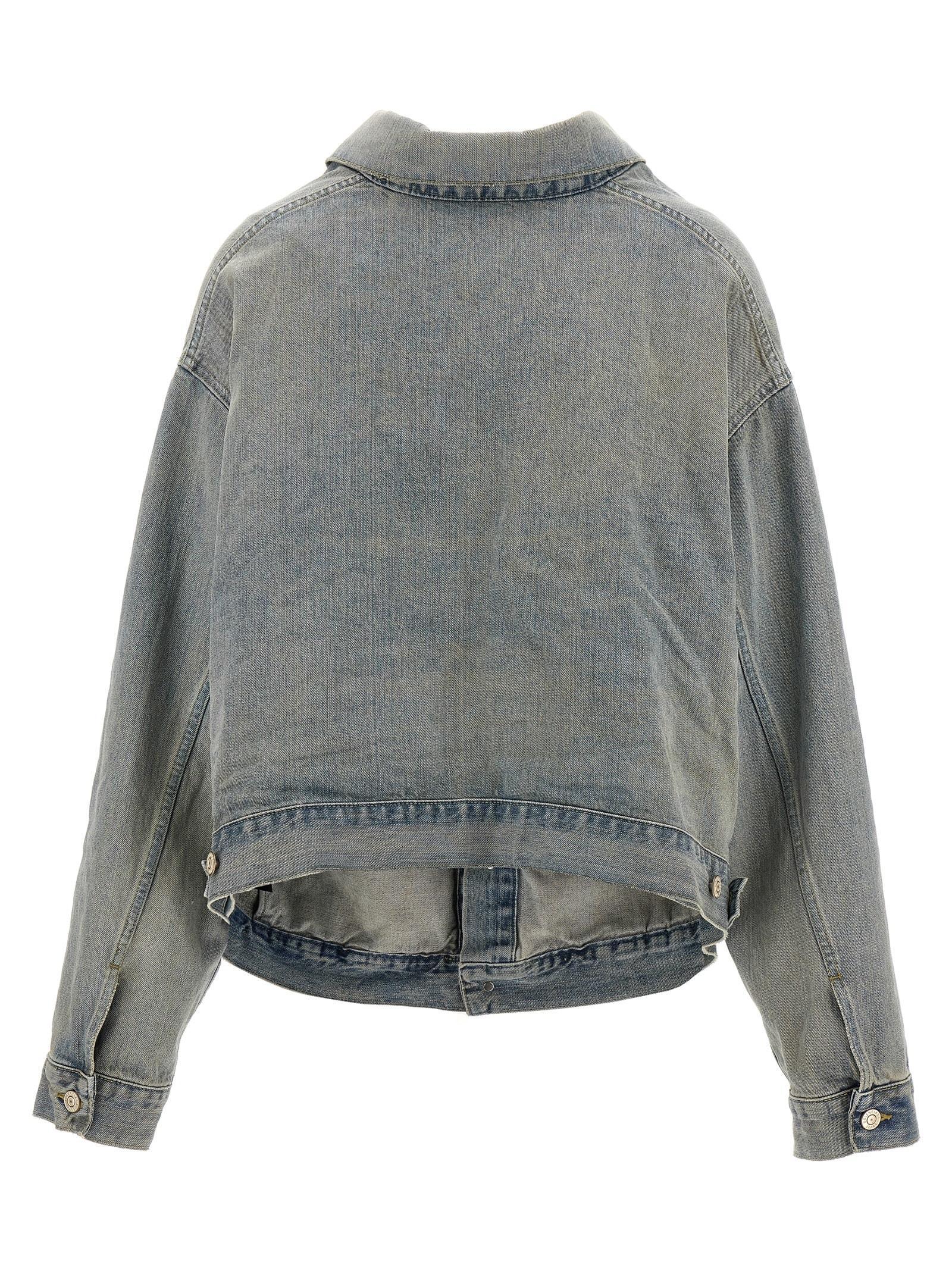 BALENCIAGA Oversized Denim Jacket In Outback Blue Product Image