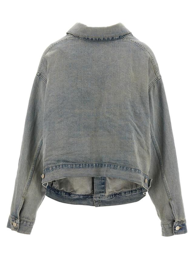 BALENCIAGA Oversized Denim Jacket In Outback Blue Product Image