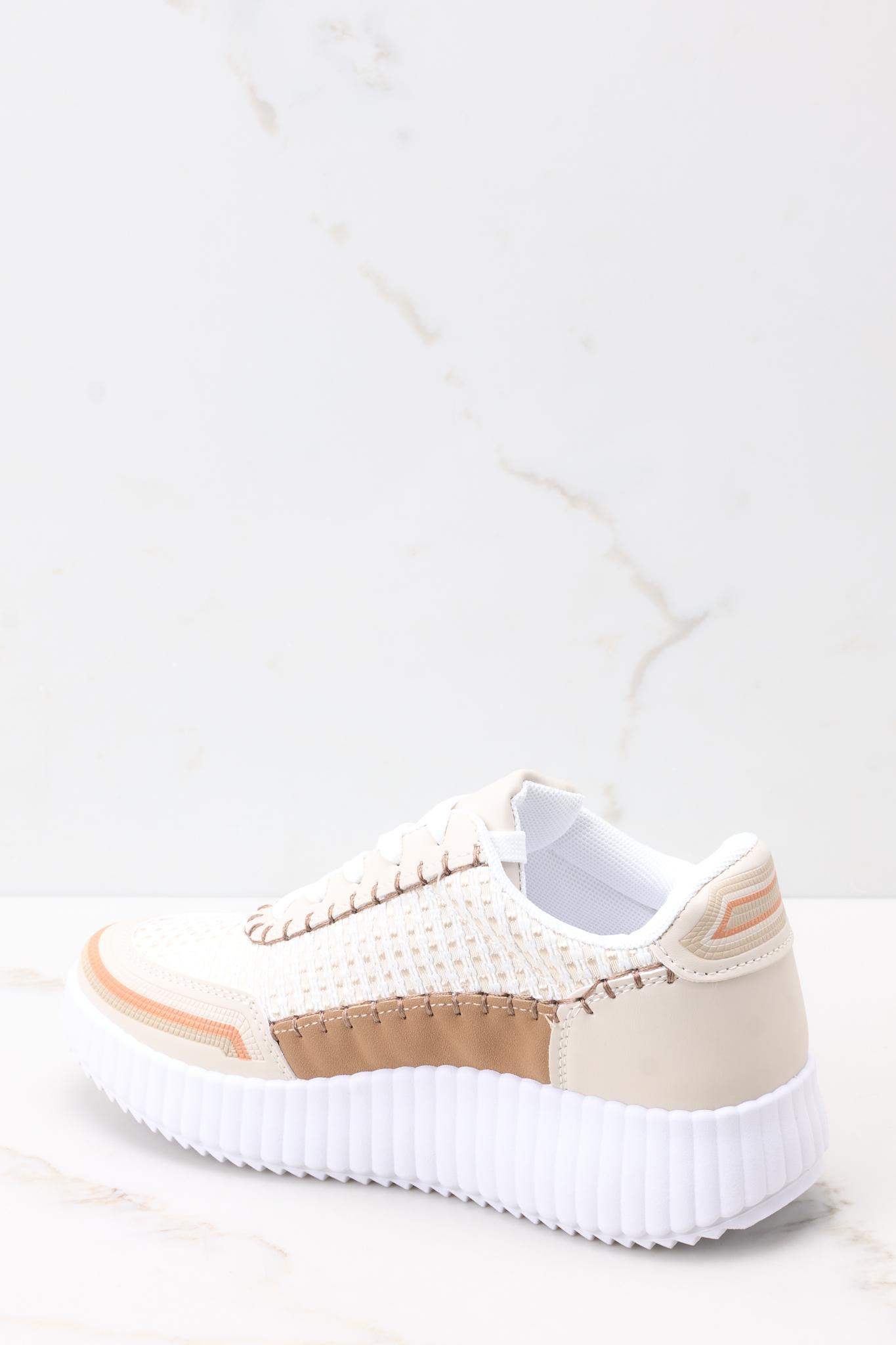 Iconic Steps Beige Platform Sneakers Product Image