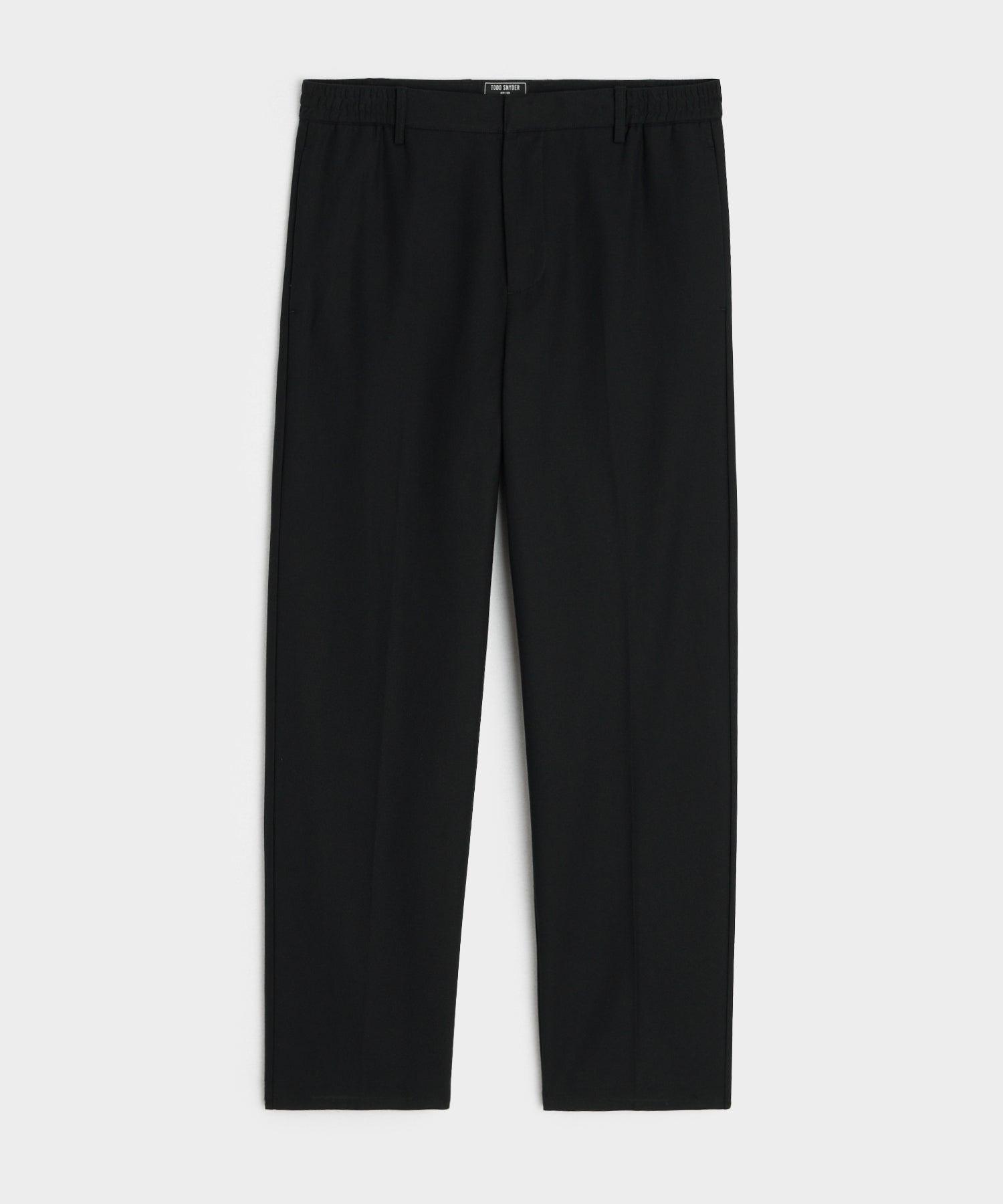 Italian Cotton Gramercy Trouser in Black Male Product Image