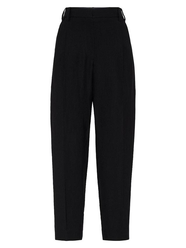 Womens Viscose And Linen Fluid Twill Slouchy Trousers With Monili Product Image