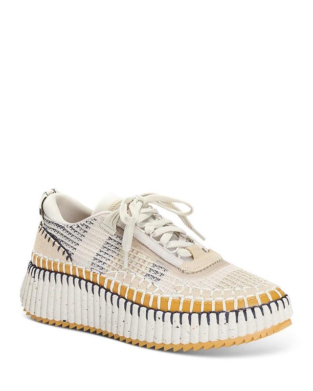 Chloe Nama Low Top Sneakers in Biscotti Beige - Beige. Size 35 (also in 37, 39). Product Image