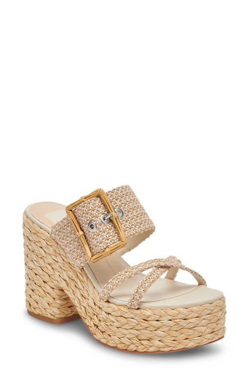 Dolce Vita Edwina Raffia Platform Sandals Product Image