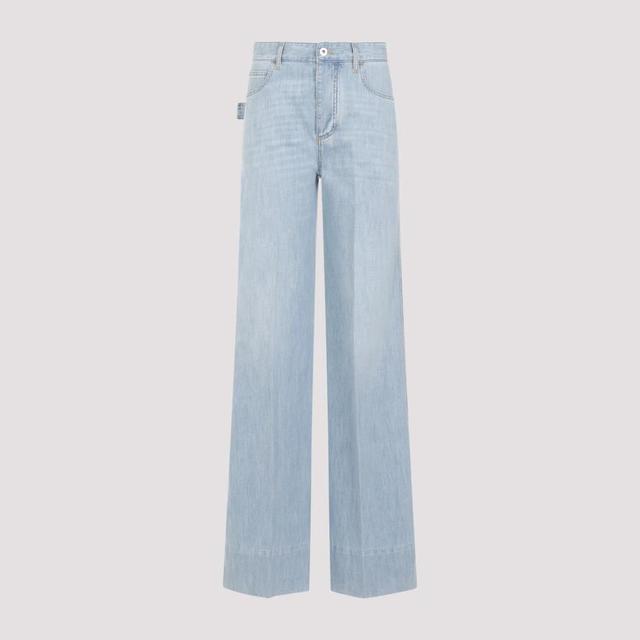 Cotton Pants In Light Blue Product Image