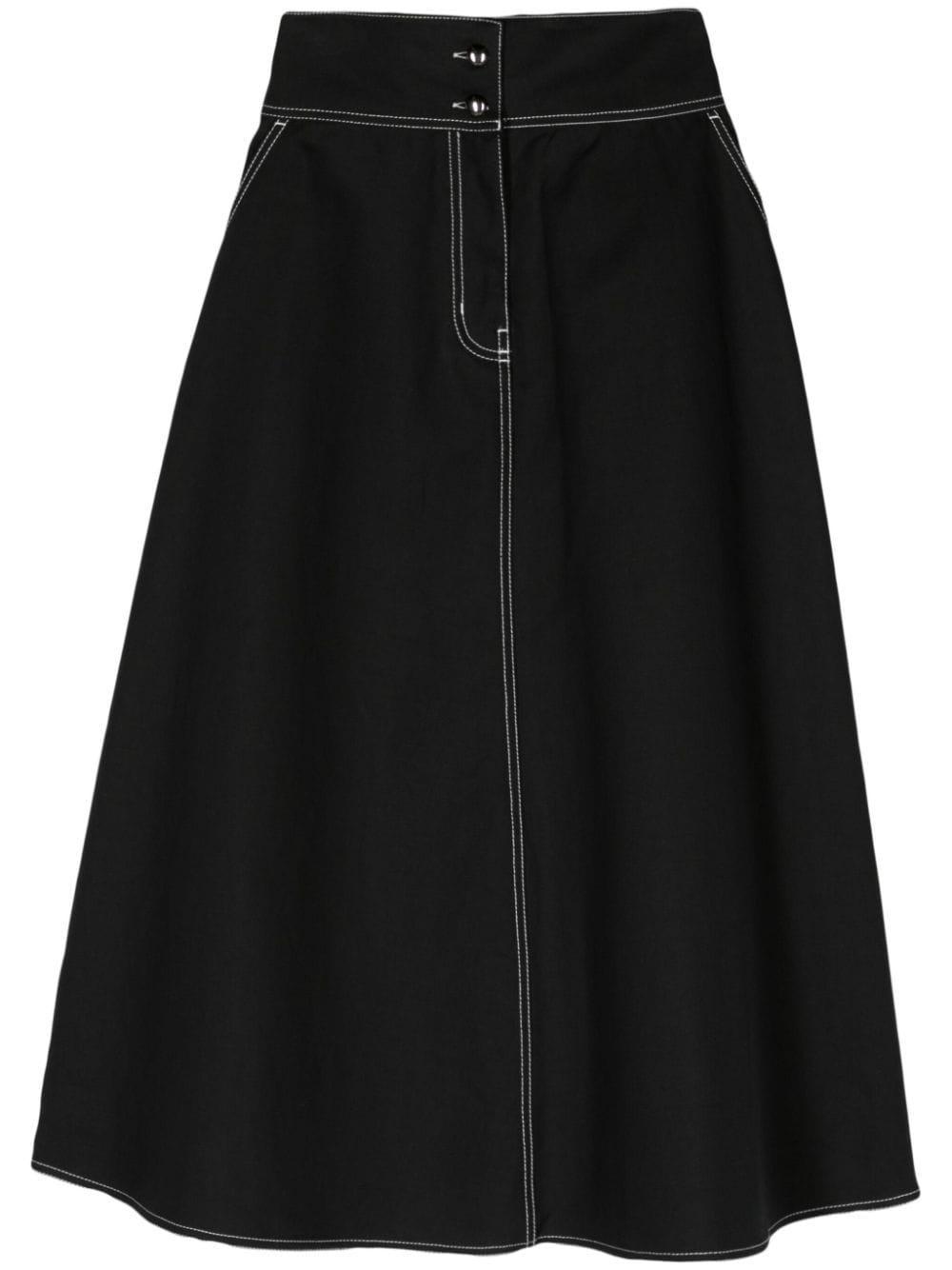 Yamato A-line Midi Skirt In Black Product Image