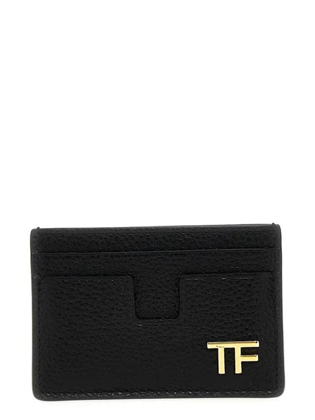 Logo Card Holder In Black Product Image