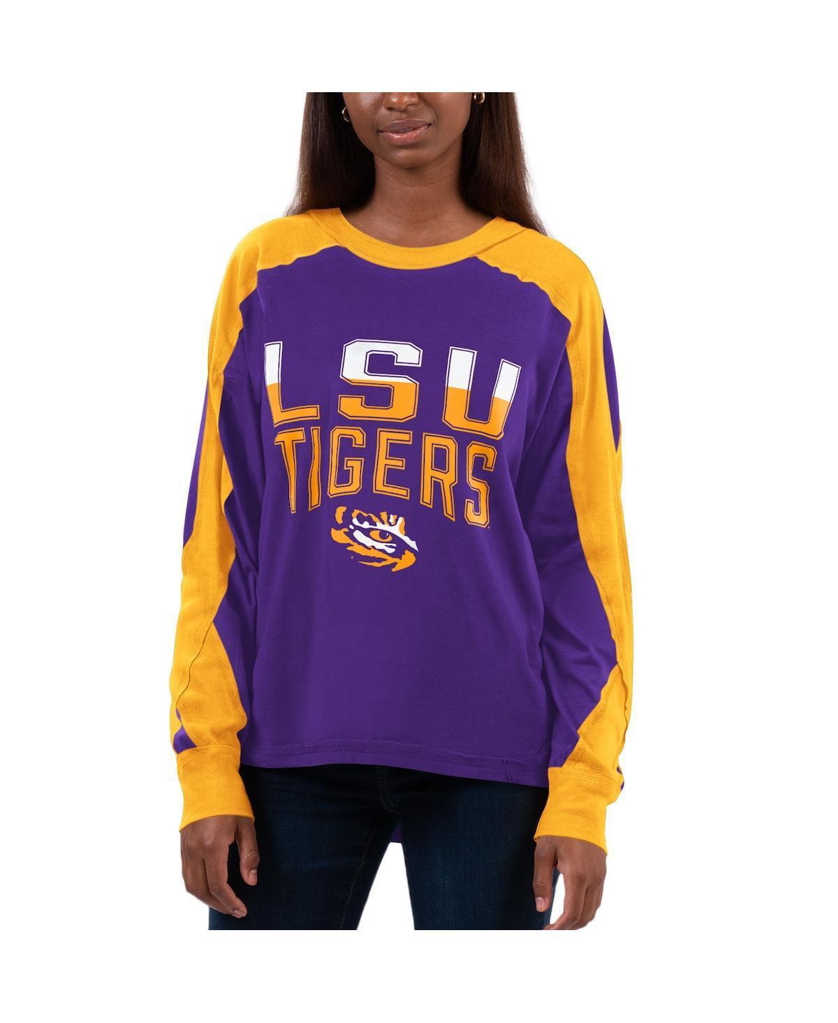 Womens G-iii 4Her by Carl Banks Purple Lsu Tigers Smash Oversized Long Sleeve T-shirt - Purple Product Image