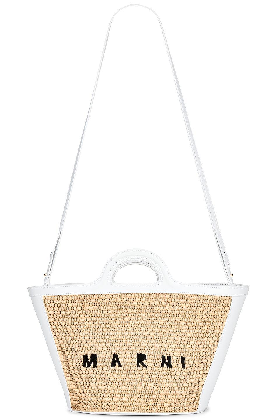 Marni Tropicalia Small Bag in Sand Storm & Lily White - White. Size all. Product Image