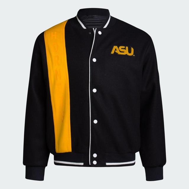 adidas Alabama State Dugout Jacket Black XL Mens Product Image