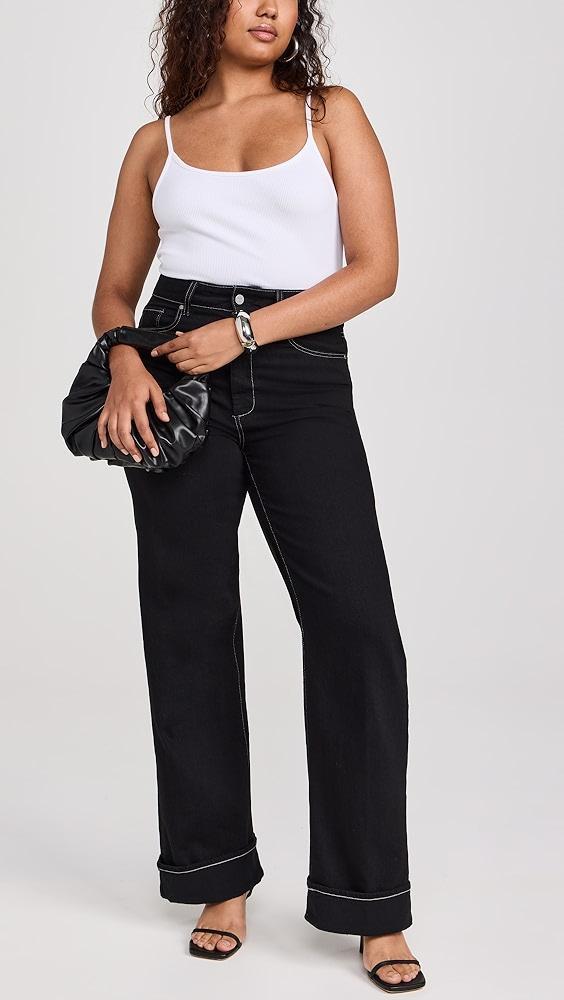 PAIGE Sasha Wide Cuff Jeans | Shopbop Product Image