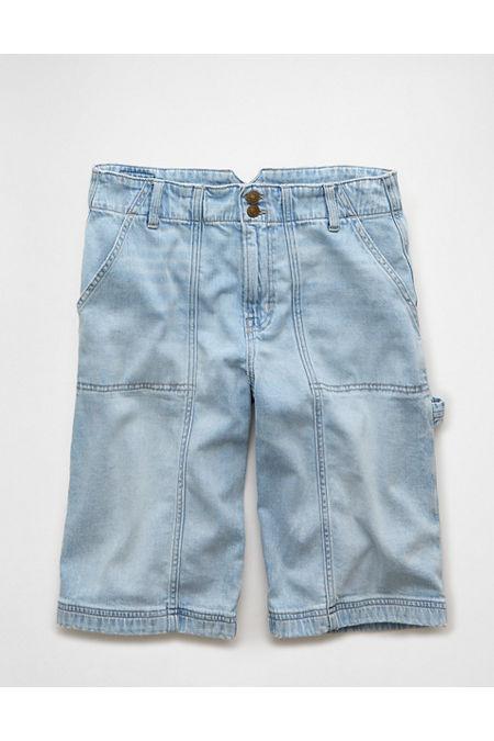 AE Dreamy Drape Stretch Low-Rise Baggy Bermuda Cargo Denim Short Women's Product Image