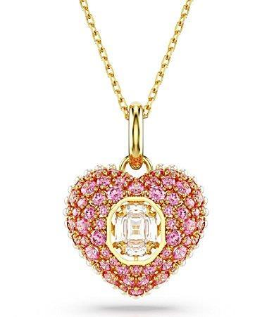 Swarovski Hyperbola Pendant Octagon Cut Crystal Heart Necklace Product Image