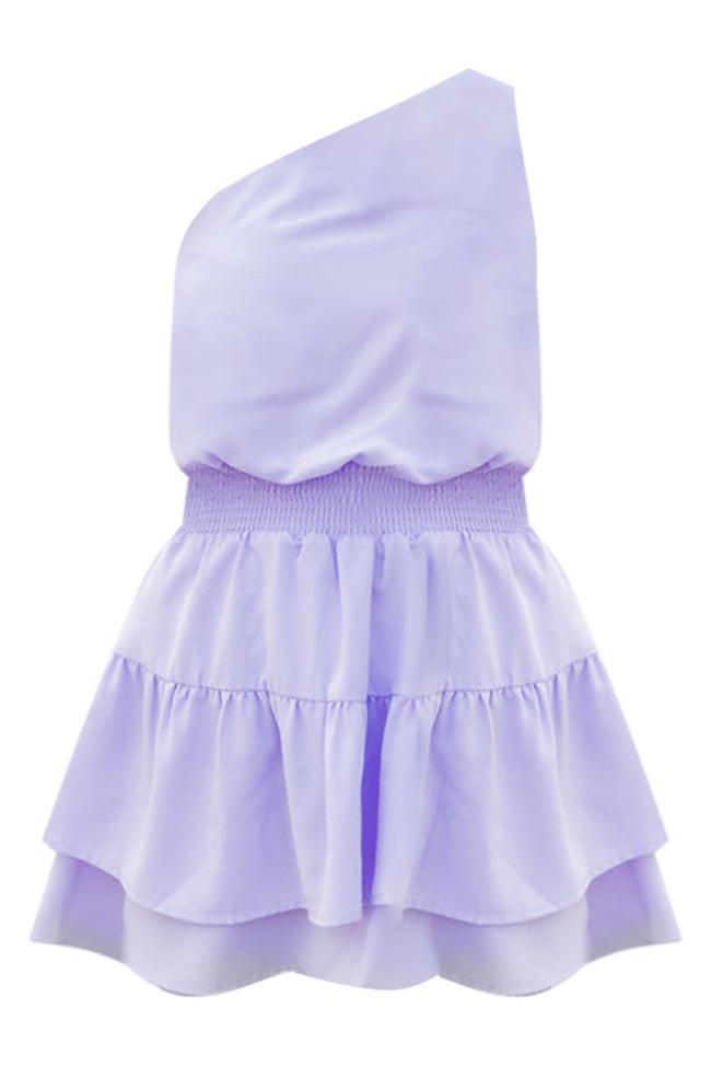 Love You More Lavender One Shoulder Dress FINAL SALE Product Image