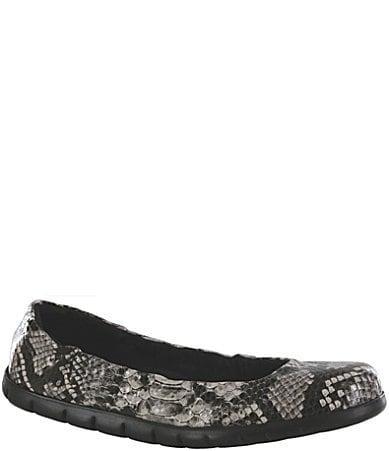 SAS Radiant Snake Print Leather Ballerina Slip Product Image