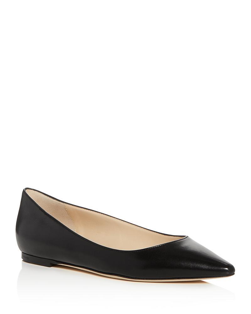 Jimmy Choo Womens Romy Leather Pointed Toe Ballet Flats Product Image