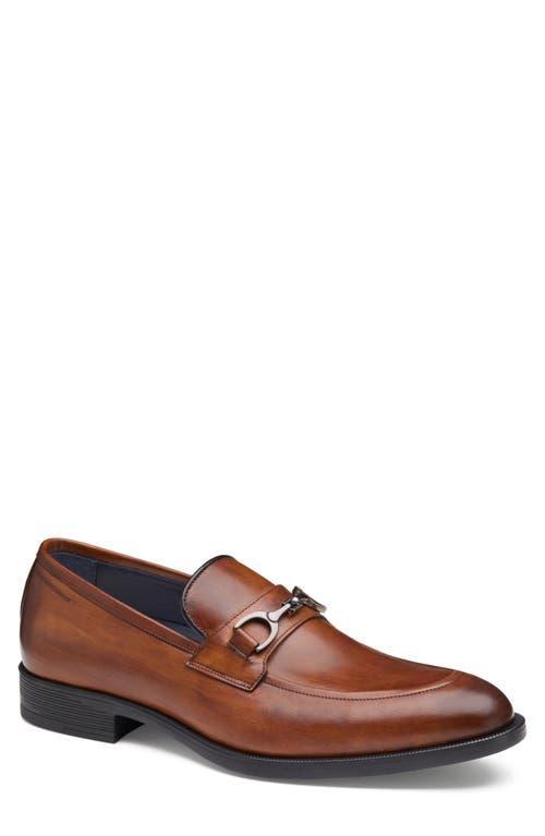 Johnston  Murphy Collection Mens Flynch Calfskin Bit Detail Loafers Product Image