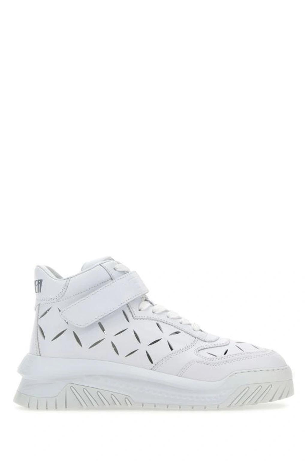 VERSACE Slashed Odissea Sneakers In White Product Image