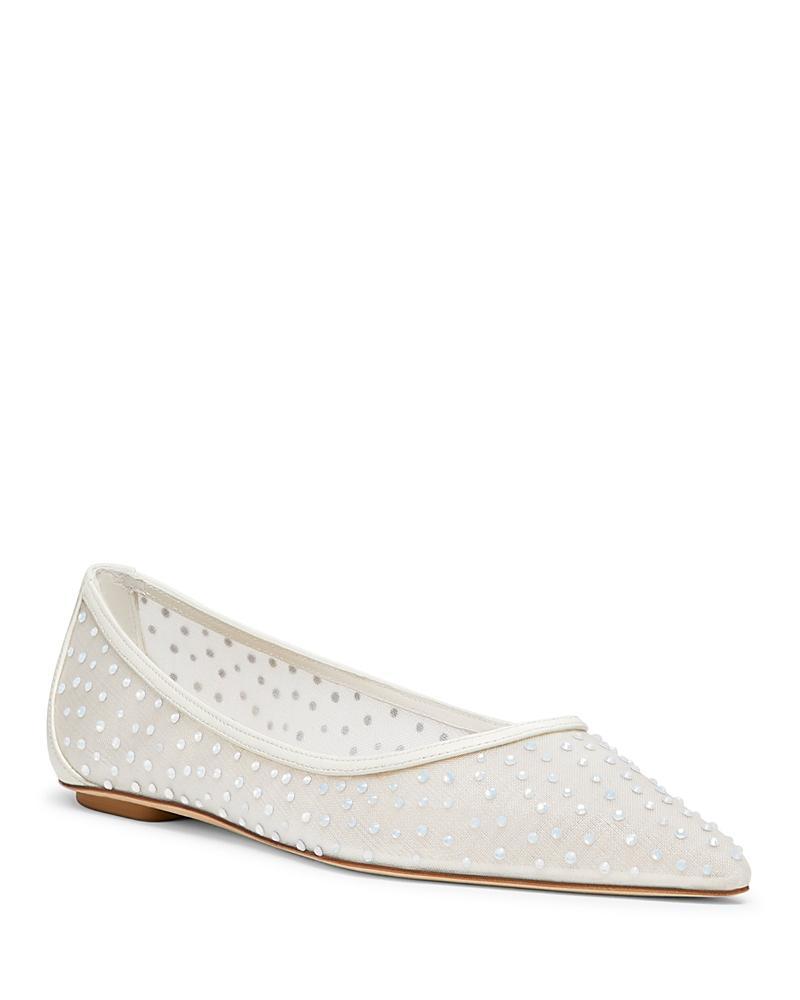 Stuart Weitzman Womens Emilia Embellished Mesh Flats Product Image