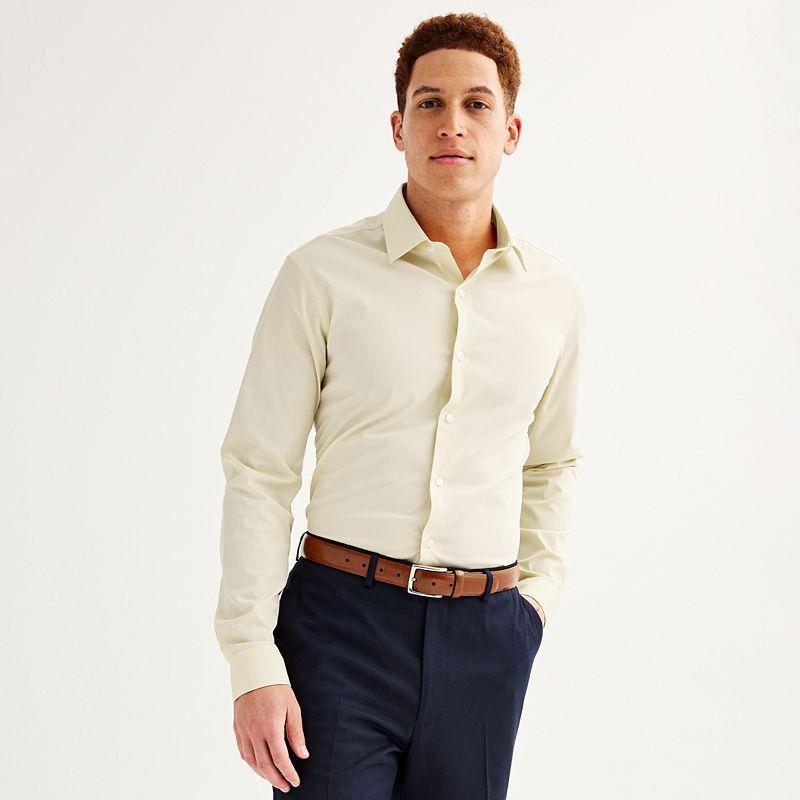 Mens Apt. 9 Premier Flex Solid Slim-Fit Wrinkle Resistant Dress Shirt Product Image