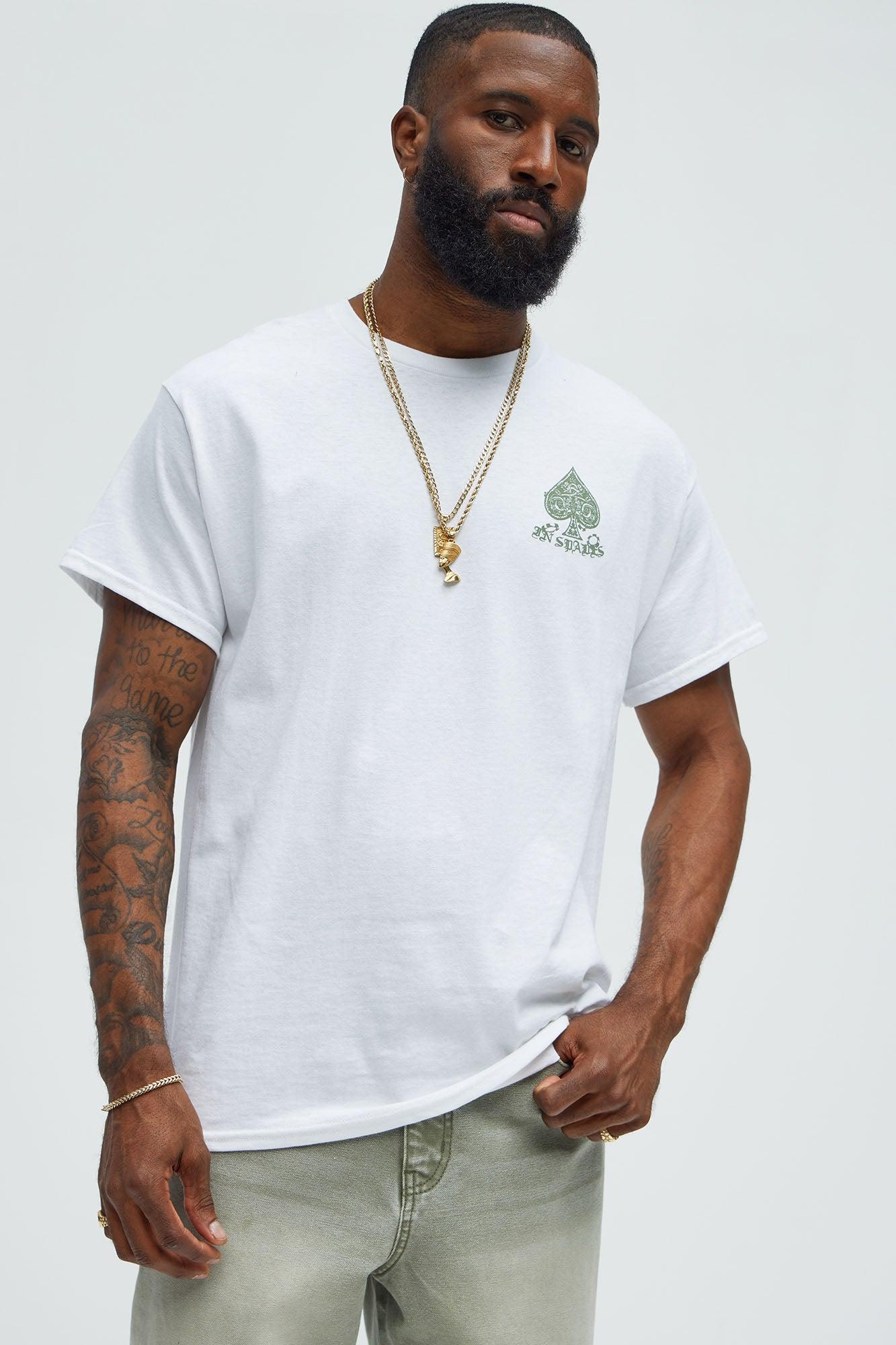 Spades Green Short Sleeve Tee - White Product Image