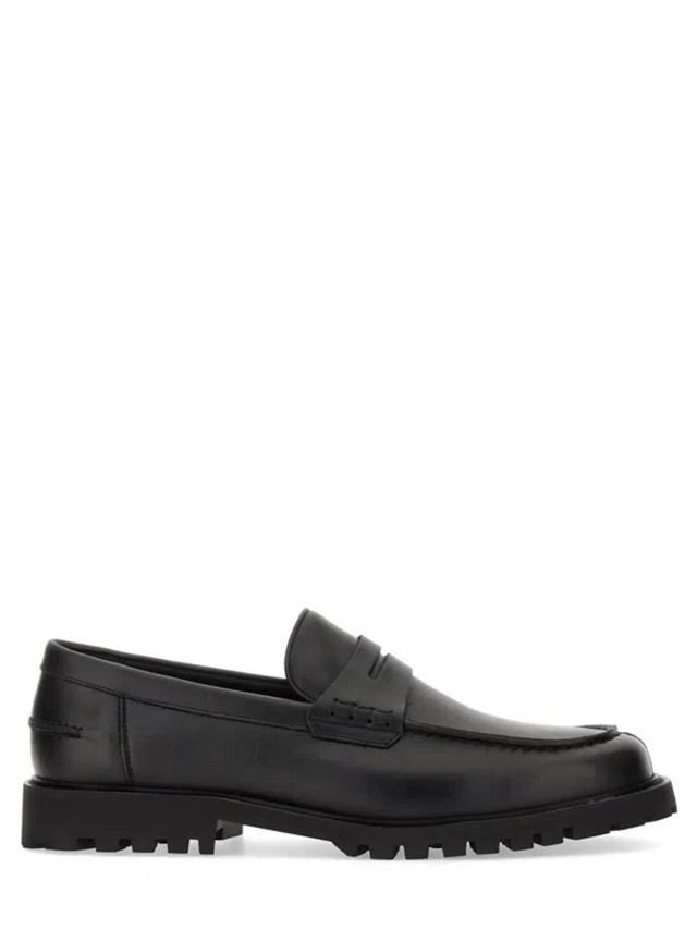 Black Leather Loafers Product Image