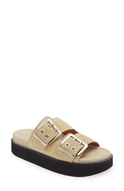 Ganni Egret Buckle Platform Sandal Product Image