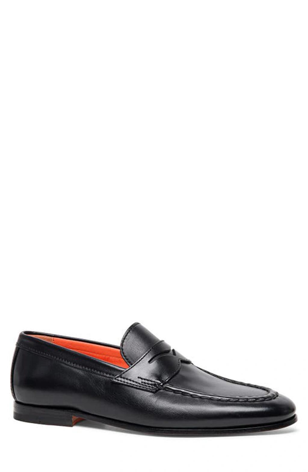 SANTONI Door Penny Loafer In Black Product Image