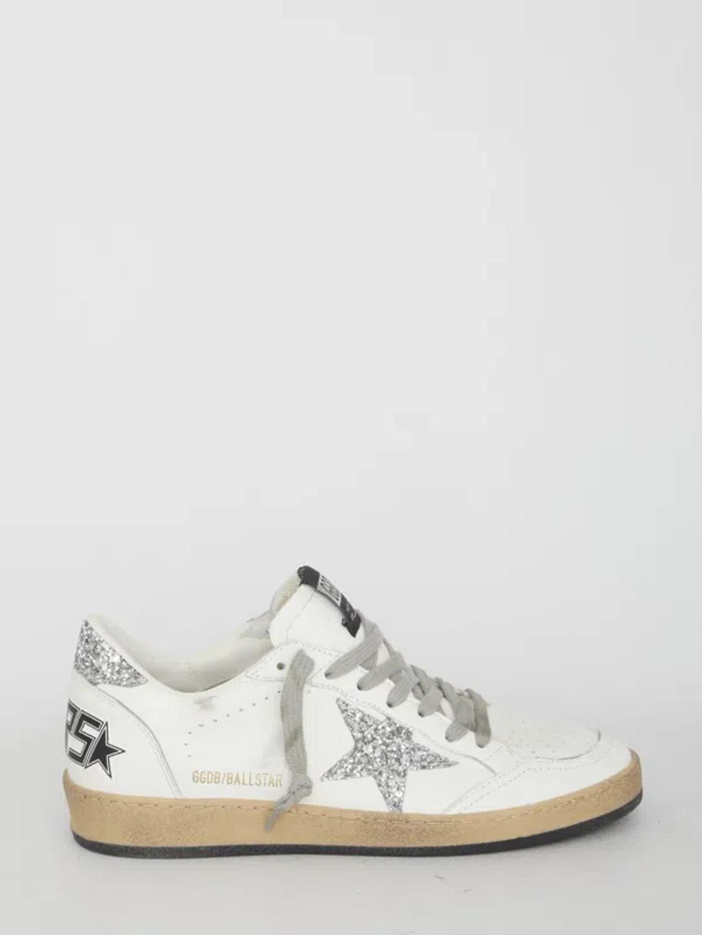 Ball Star Sneakers In Weiss Product Image