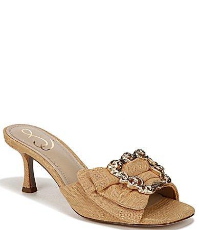 Sam Edelman Pietra Canvas Buckle Detail Dress Mule Sandals Product Image