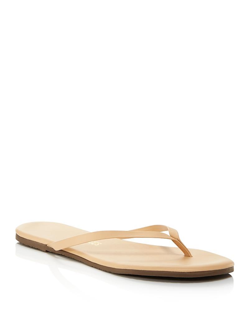 Womens Foundations Matte Leather Flip Flops Product Image