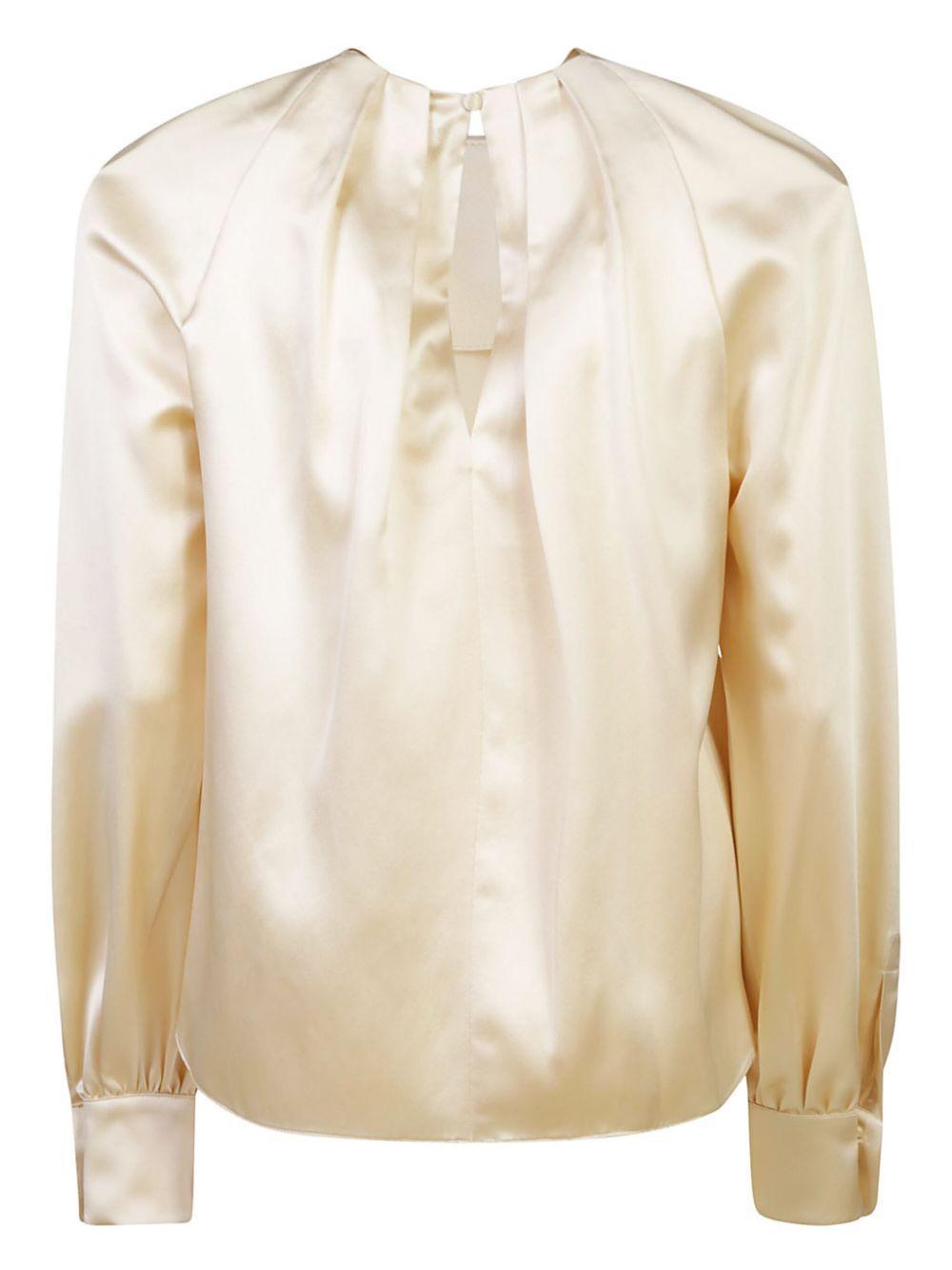 MAX MARA Silk Bow-detail Blouse In White Product Image