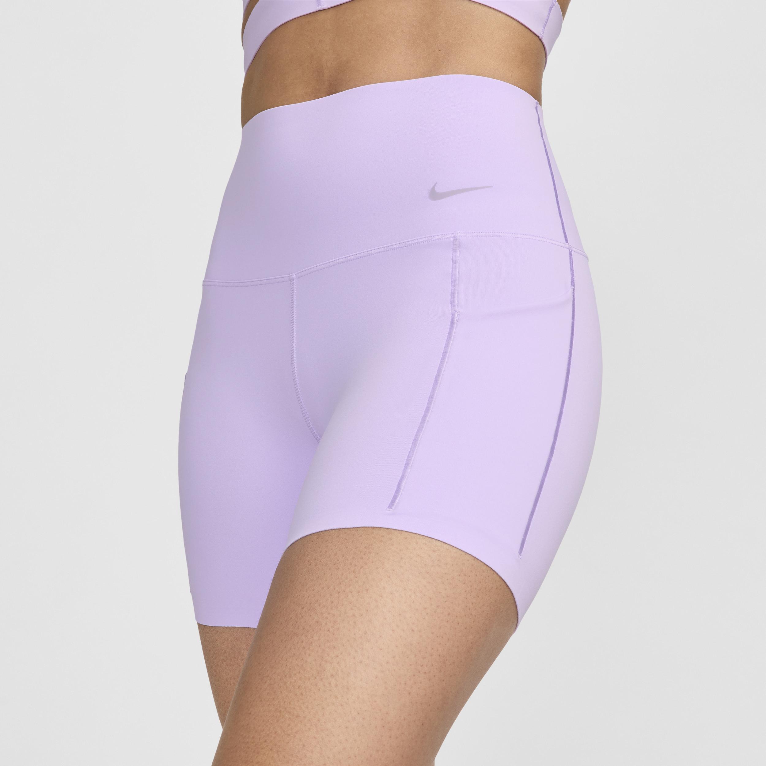 Nike Womens Universa Medium-Support High-Waisted 5 Biker Shorts with Pockets Product Image