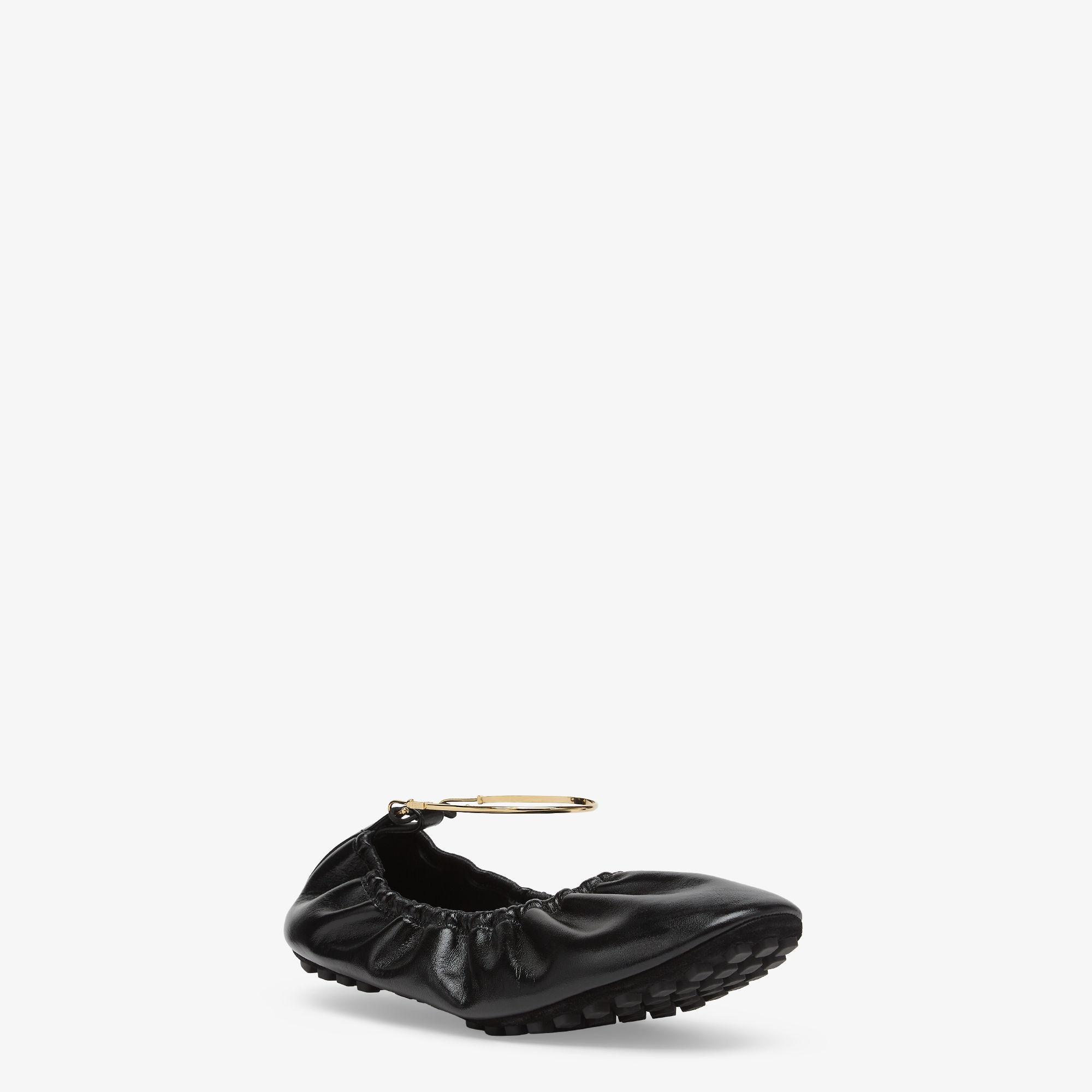 Fendi FiloBlack leather ballerinas Product Image