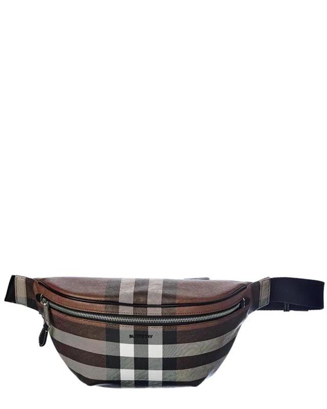 Cason Check E-canvas Belt Bag In Birch Brow Product Image