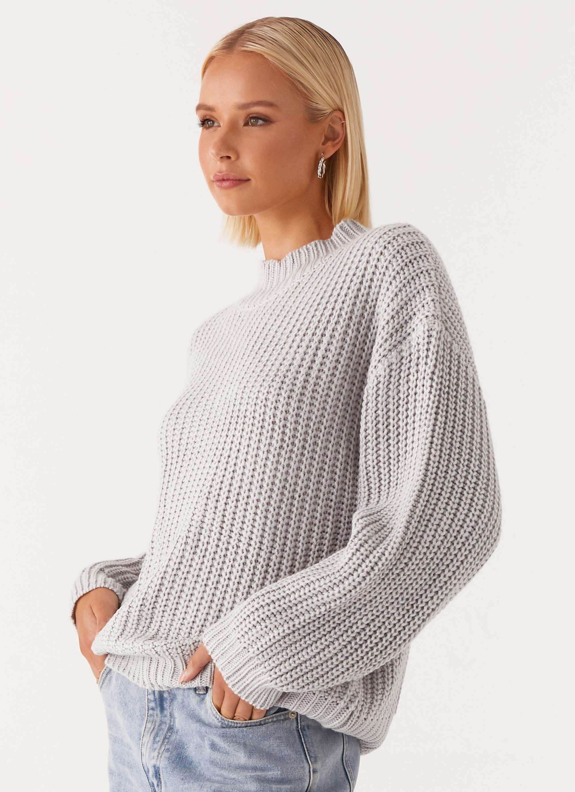 Chester Knit Sweater - Grey Product Image