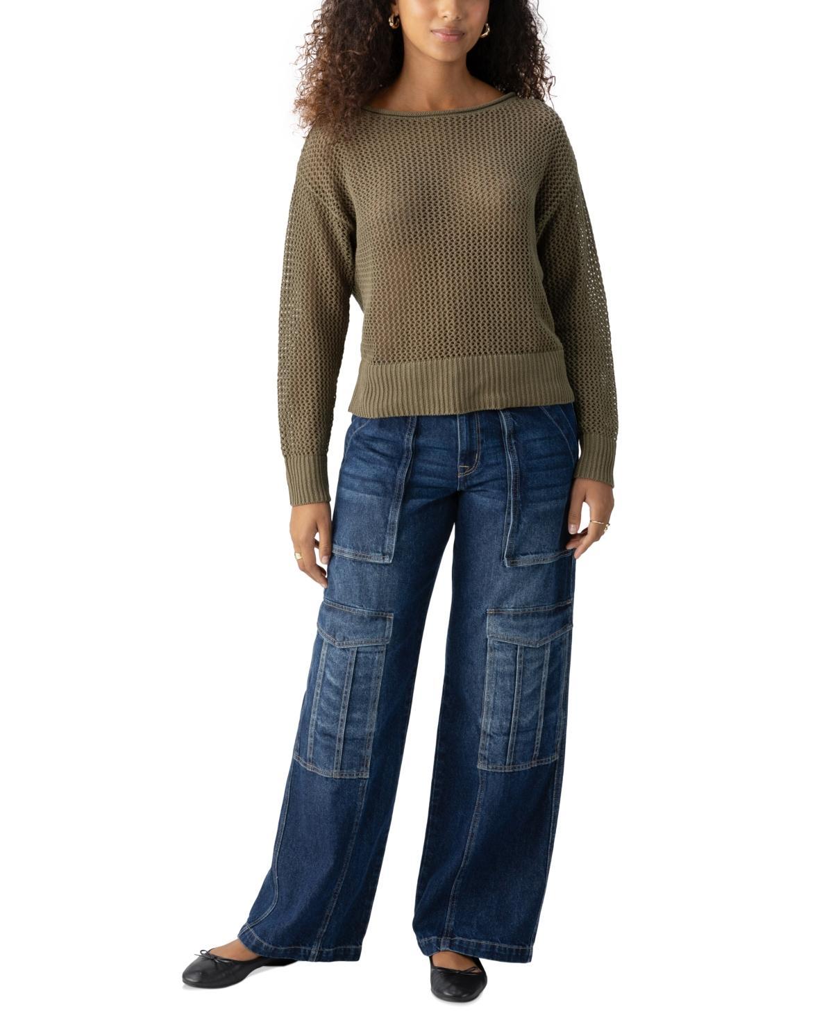 Sanctuary Open Knit Sweater Women's Clothing Product Image