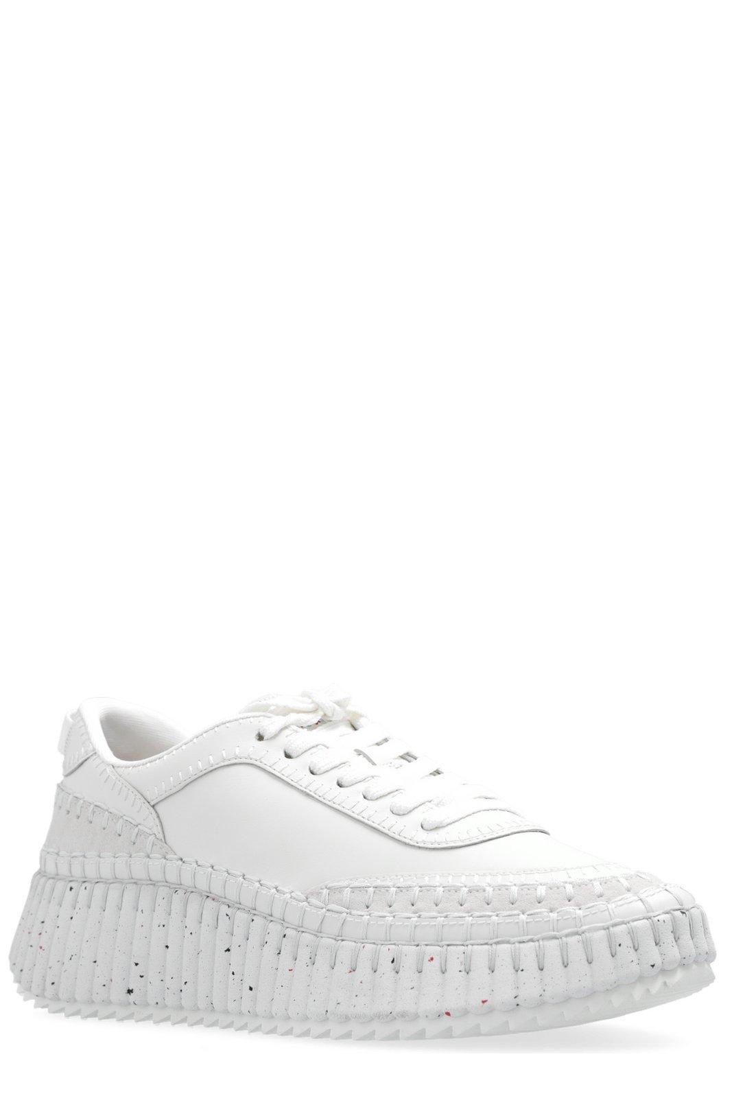 Nama Leather Sneaker In White Product Image